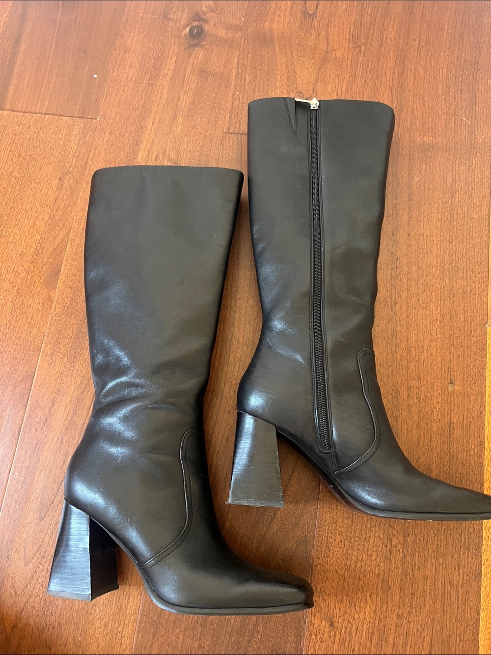 Marc Fisher Black Knee-High Block Heel Boots